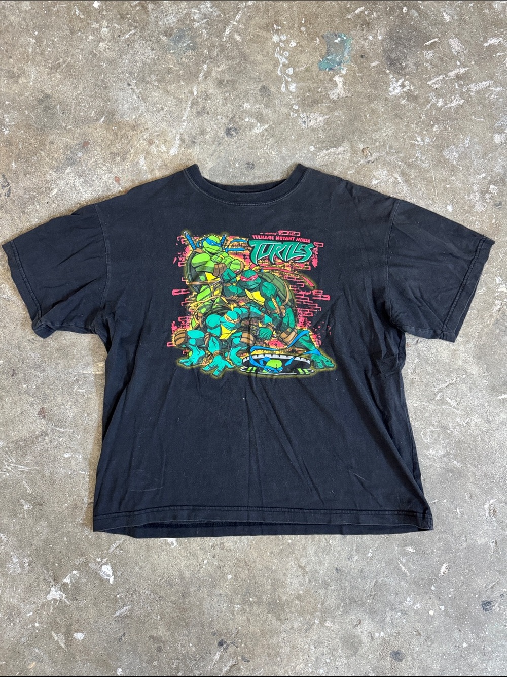 Black Vintage Teenage Mutant Ninja Turtles Graphic Tee